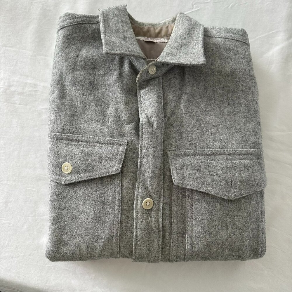 J. Crew Gray shirt jacket wool